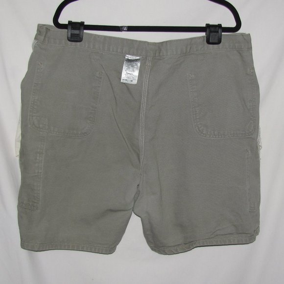 Mens' Carhartt Green Brown Drab Cargo Shorts Size 43 x 8 - Picture 6 of 8
